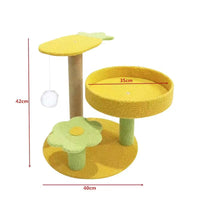 HKM-8405949 Cactus Cat Climbing Frame with Sisal Rope and Flower Design