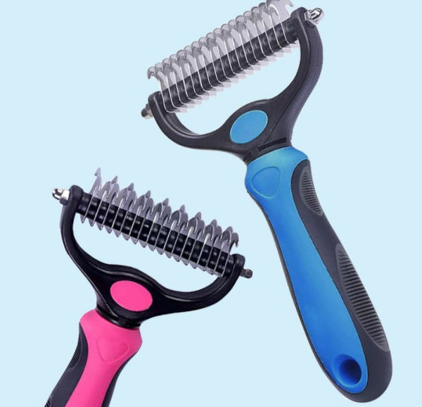 HKM-8406717 Stainless Steel Pet Knot Opening Comb - Small & Large Sizes Available in Multiple Colors