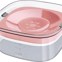 HKM-840915 2L No Spill Dog Water Bowl - Large Capacity Slow Feeder with Anti-Splash Design for Messy Drinkers and Cats