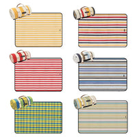 HKM-840915 Outdoor Eco-Friendly Waterproof Picnic Blanket with Leather Strap - Portable Recycled Oxford Mat for Camping and Beach