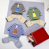 HKM-8410557 Casual Pet Dog Hoodie in Striped Design - Unisex Apparel for All Sizes
