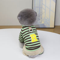 HKM-8410557 Casual Pet Dog Hoodie in Striped Design - Unisex Apparel for All Sizes