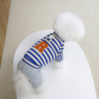 HKM-8410557 Casual Pet Dog Hoodie in Striped Design - Unisex Apparel for All Sizes