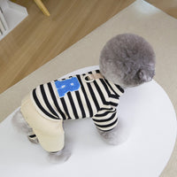 HKM-8410557 Casual Pet Dog Hoodie in Striped Design - Unisex Apparel for All Sizes