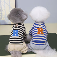 HKM-8410557 Casual Pet Dog Hoodie in Striped Design - Unisex Apparel for All Sizes