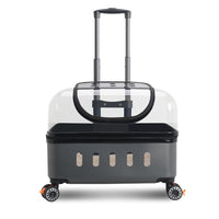 HKM-8413117 Portable Cat and Dog Trolley Bag with Universal Wheels, Breathable Design and Large Capacity for Outdoor Use
