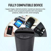 HKM-841427 Car Wireless Charging Cup with QI Standard, Micro USB Interface, 10W/7.5W/5W Power Output
