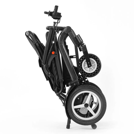 HKM-841427 High Power Folding Electric Wheelchair with Carbon Fiber Water Transfer and Aluminum Alloy Frame