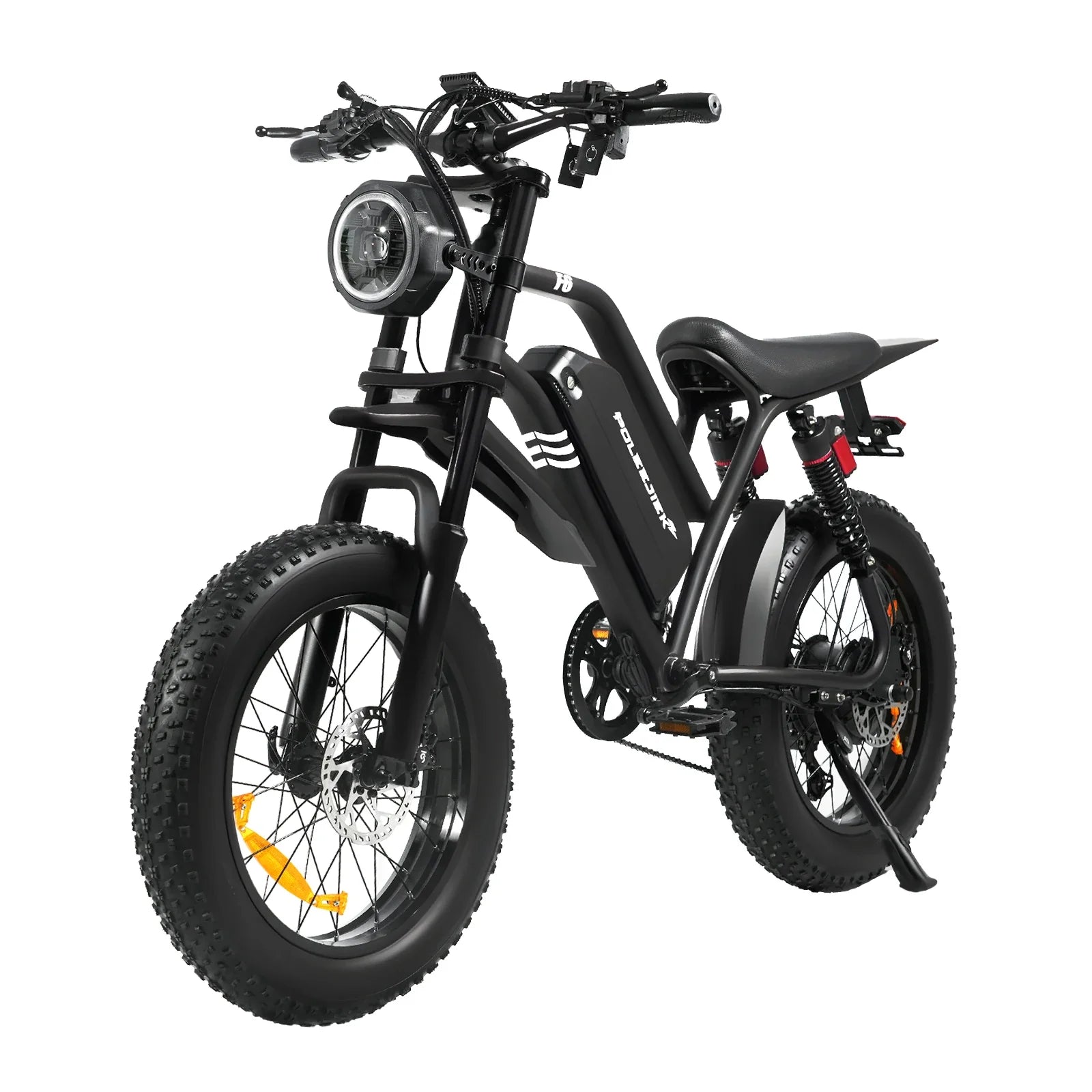 HKM-841491 20 Inch Full Suspension Electric Fat Tire Mountain Bike with 1500W Motor, Shimano 7-Speed, Lithium Battery