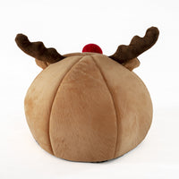 HKM-8415677 Cozy Christmas Reindeer Kennel Pet Tent in Soft Plush and Arctic Fleece