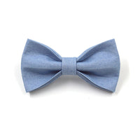 HKM-8416445 Denim Pet Collar and Leash Set with Bowknot - Light Denim Color Options Available