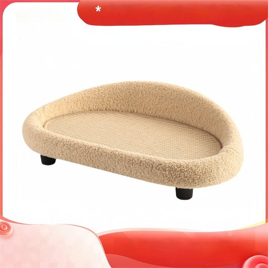 HKM-8416829 Integrated Cat Scratch Board and Sofa with Sisal, Anti-Dandruff, and Scratch-Resistant Features in Buffalo Gray and Emerald Green