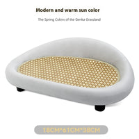 HKM-8416829 Integrated Cat Scratch Board and Sofa with Sisal, Anti-Dandruff, and Scratch-Resistant Features in Buffalo Gray and Emerald Green