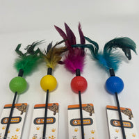 HKM-8417469 Color-Changing Cat Teaser with Feather and Toy Ball