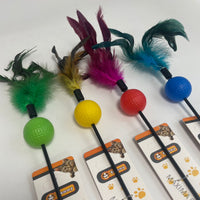 HKM-8417469 Color-Changing Cat Teaser with Feather and Toy Ball