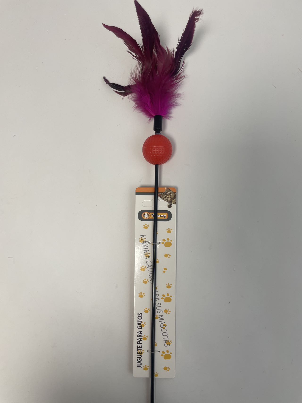 HKM-8417469 Color-Changing Cat Teaser with Feather and Toy Ball