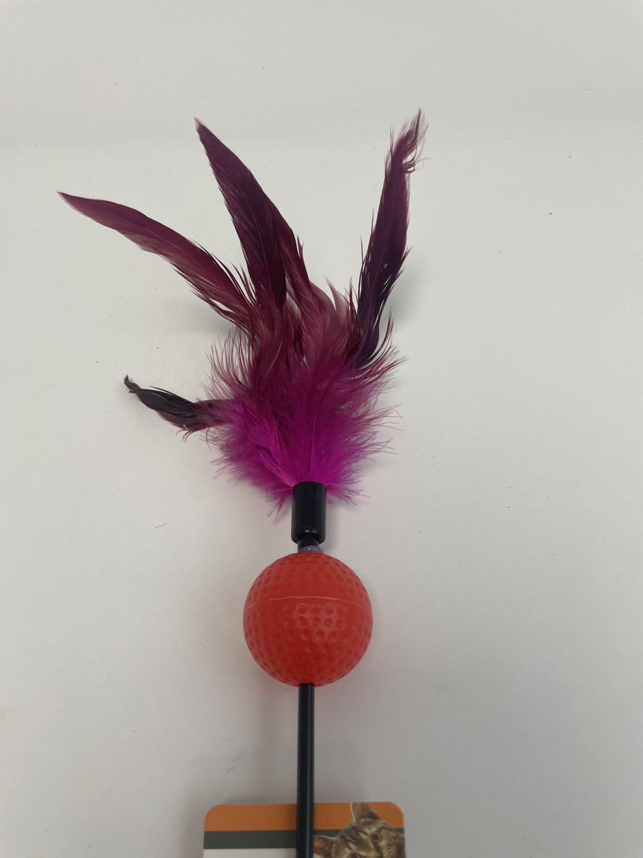 HKM-8417469 Color-Changing Cat Teaser with Feather and Toy Ball