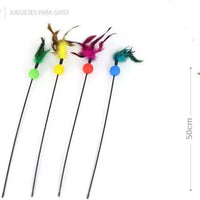 HKM-8417469 Color-Changing Cat Teaser with Feather and Toy Ball