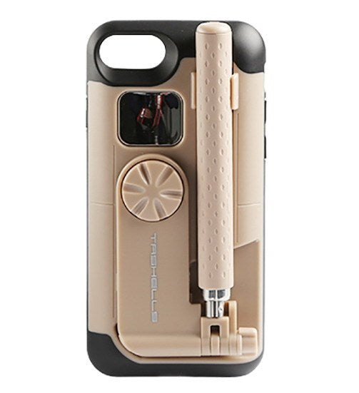 HKM-841811 Multifunctional Protective Back Cover Compatible with iPhone - Available in Black, Gold, Sky Blue, Red