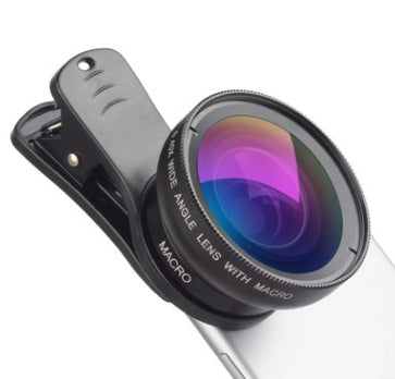 HKM-841939 2-in-1 HD Clip-On Lens Kit: 0.45x Super Wide Angle & 12.5x Macro Lens for Mobile Phones and Digital Cameras