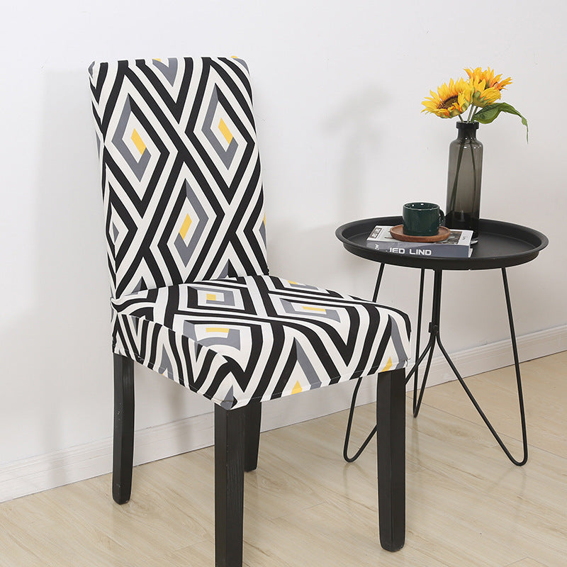HKM-841939 Elastic Polyester Chair Cover - European Classic Floral Design for Hotel Use