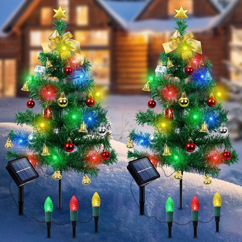 HKM-842003 Solar-Powered Christmas Tree Lights - 2 Pack, 38x11x13.5 cm, 0.95 kg