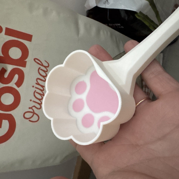 HKM-8420413 Cute Cat Paw Design Pet Food Scoop in Multi-Color Options