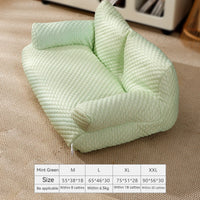 HKM-8420669 Universal Removable Waterproof Pet Sofa in Ice Blue, Cherry Blossom, Cream Yellow, Taro Purple, Mint Green, Breathable Ice Silk