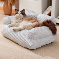 HKM-8420669 Universal Removable Waterproof Pet Sofa in Ice Blue, Cherry Blossom, Cream Yellow, Taro Purple, Mint Green, Breathable Ice Silk