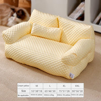 HKM-8420669 Universal Removable Waterproof Pet Sofa in Ice Blue, Cherry Blossom, Cream Yellow, Taro Purple, Mint Green, Breathable Ice Silk