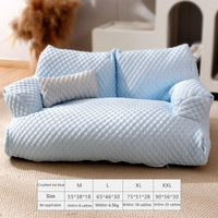 HKM-8420669 Universal Removable Waterproof Pet Sofa in Ice Blue, Cherry Blossom, Cream Yellow, Taro Purple, Mint Green, Breathable Ice Silk