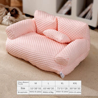 HKM-8420669 Universal Removable Waterproof Pet Sofa in Ice Blue, Cherry Blossom, Cream Yellow, Taro Purple, Mint Green, Breathable Ice Silk