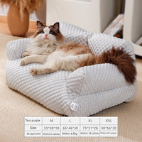 HKM-8420669 Universal Removable Waterproof Pet Sofa in Ice Blue, Cherry Blossom, Cream Yellow, Taro Purple, Mint Green, Breathable Ice Silk
