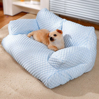 HKM-8420669 Universal Removable Waterproof Pet Sofa in Ice Blue, Cherry Blossom, Cream Yellow, Taro Purple, Mint Green, Breathable Ice Silk