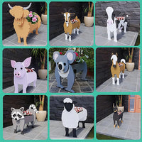 HKM-842067 Charming Dog-Shaped Plastic Flower Pot for Home and Outdoor Decor