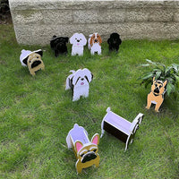 HKM-842067 Charming Dog-Shaped Plastic Flower Pot for Home and Outdoor Decor