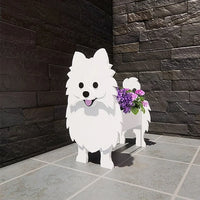 HKM-842067 Charming Dog-Shaped Plastic Flower Pot for Home and Outdoor Decor