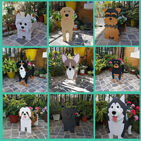 HKM-842067 Charming Dog-Shaped Plastic Flower Pot for Home and Outdoor Decor