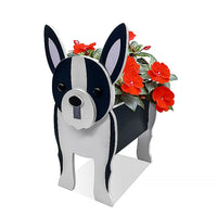 HKM-842067 Charming Dog-Shaped Plastic Flower Pot for Home and Outdoor Decor
