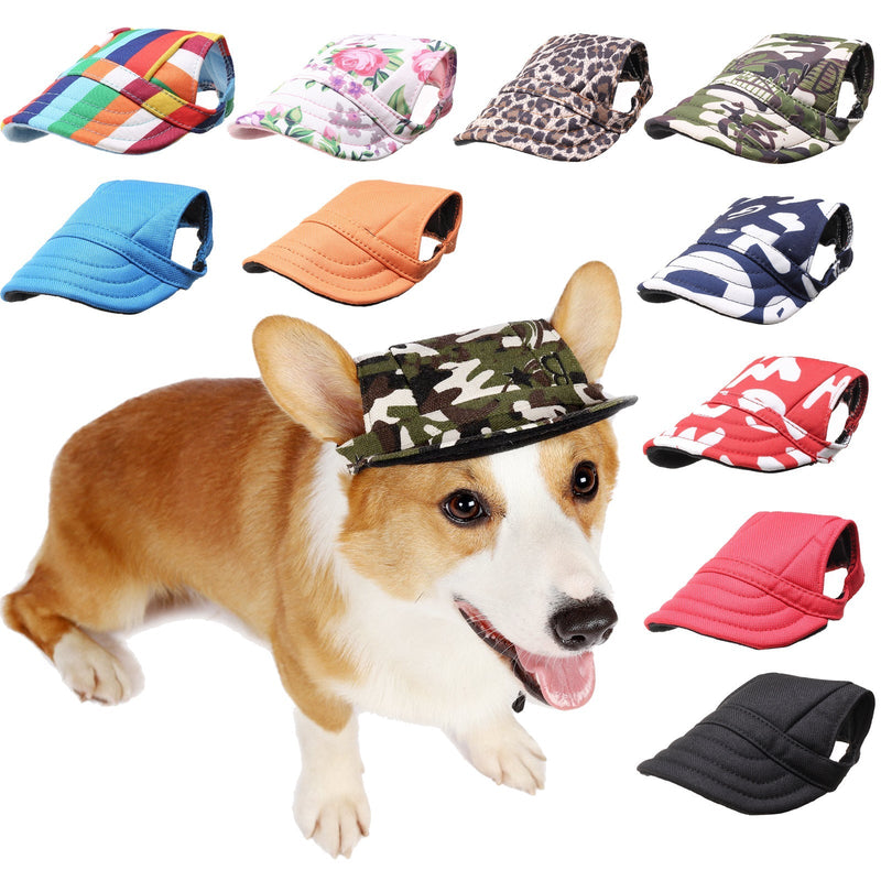 HKM-8420797 Fashionable Dog Baseball Hat for Small to Medium Pets - Casual Sun Protection Accessory
