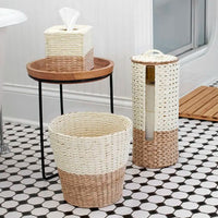 HKM-842131 3-Piece Water Hyacinth Bathroom Set for Functional Decor
