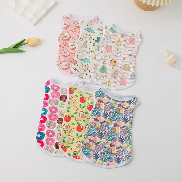 HKM-8422205 Cute Cartoon Puppy Vest Clothes for Pets - Various Designs Available in S, M, L, XL