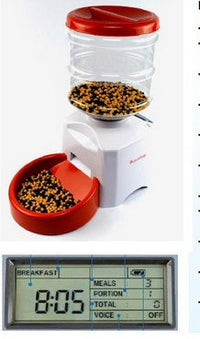 HKM-8422589 Automated 5.5L Pet Feeder with Voice Recording, LCD Display, and Programmable Meal Settings for Dogs and Cats
