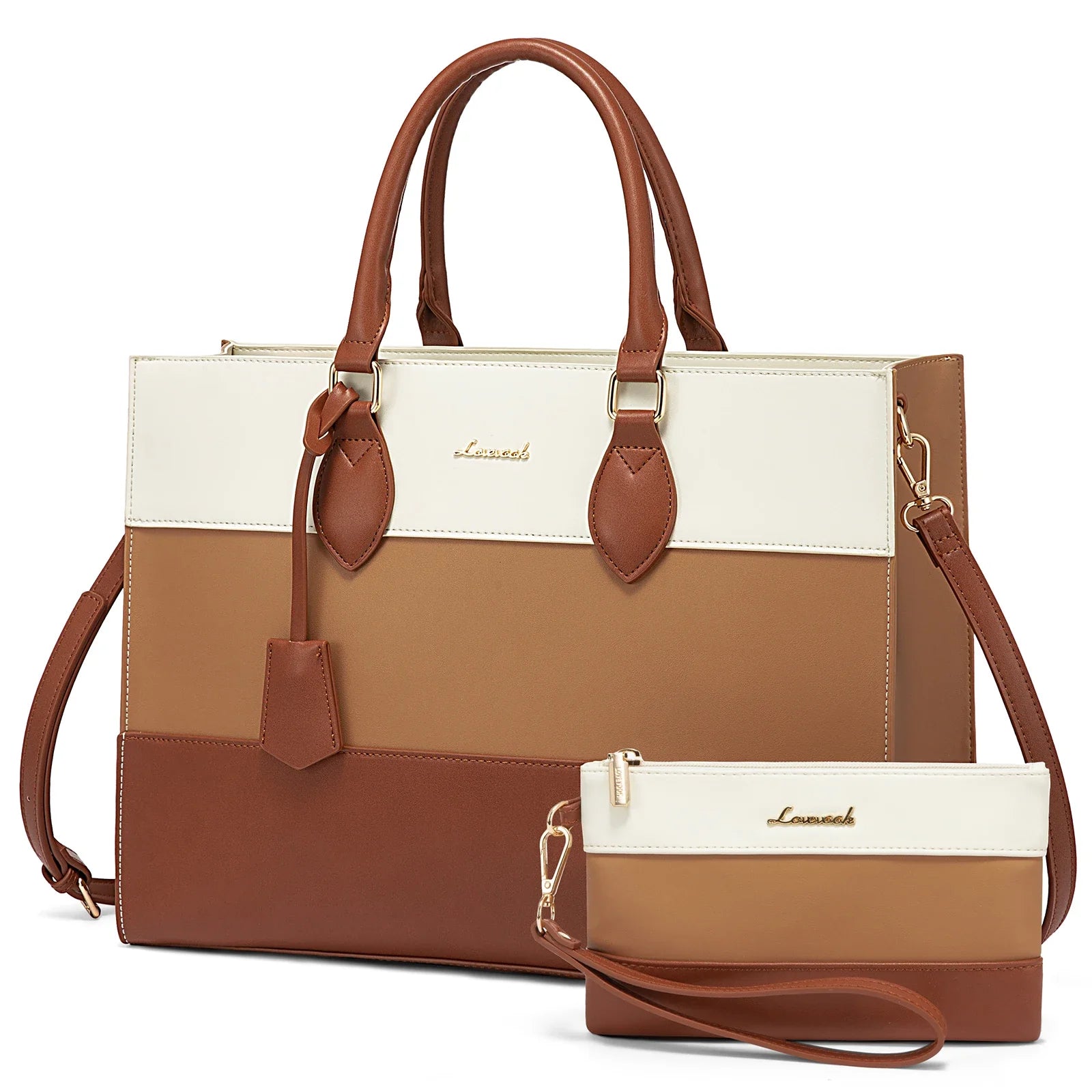 HKM-842259 Customizable 15.6-17 Inch Laptop Shoulder Tote Bag for Women - Professional Office Briefcase Handbag