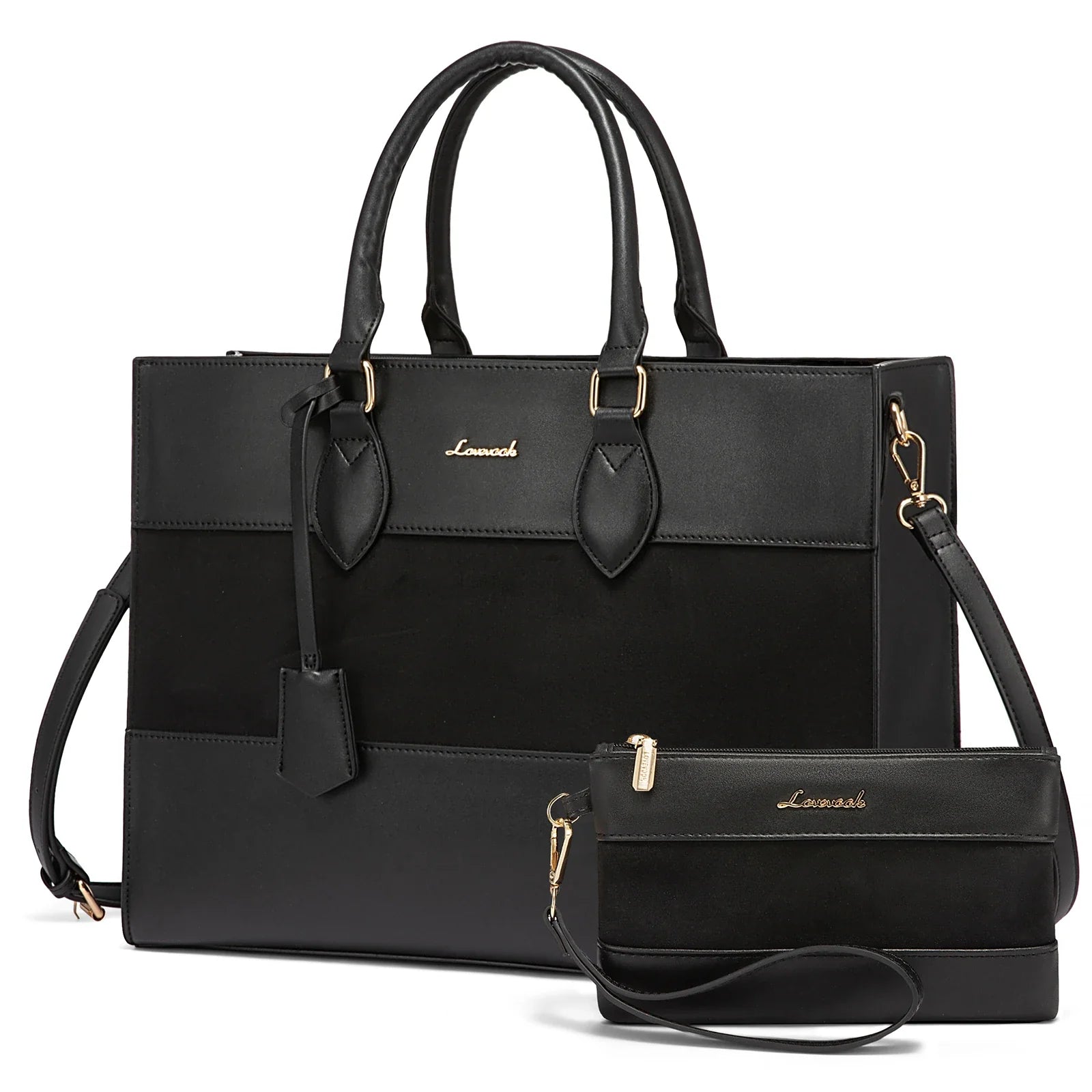 HKM-842259 Customizable 15.6-17 Inch Laptop Shoulder Tote Bag for Women - Professional Office Briefcase Handbag