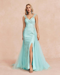 HKM-842259 Elegant Blue Dress for Women - Model EZ25107
