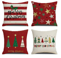 HKM-842259 Nordic Christmas Day Throw Linen Cushion Pillowcase 45x45cm