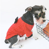 HKM-8422973 Knitted Hoodie Sweater for Small and Medium Dogs - Available in Red and Yellow
