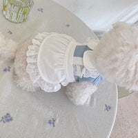 HKM-8423997 Pet Lace Maid Skirt for Dogs and Cats - Stylish Pink and Blue Options Available