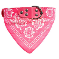 HKM-8424381 Triangle Printed Scarf Dog Towel Collar - Imitation Deerskin, Small Size